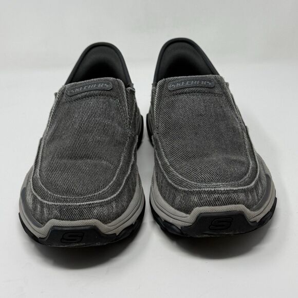 Skechers Respected Holmgren Shoes Mens 8.5 Extra Wide Gray Easy On Slip Ins main image 5